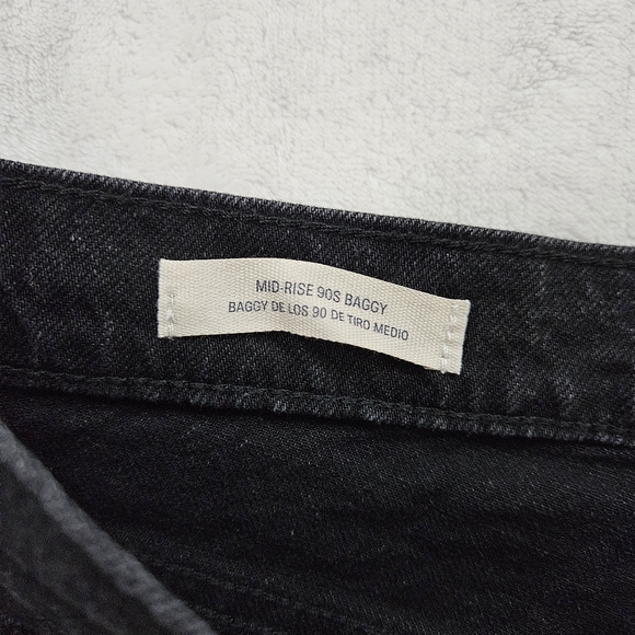 Universal Thread Embellished Mid-Rise 90s Baggy Jeans in Black Size 0 - Picture 11 of 11